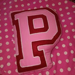 Vintage Retro Victoria's Secret Logo Pink P Pillow VS Display Prop Dorm Plaid